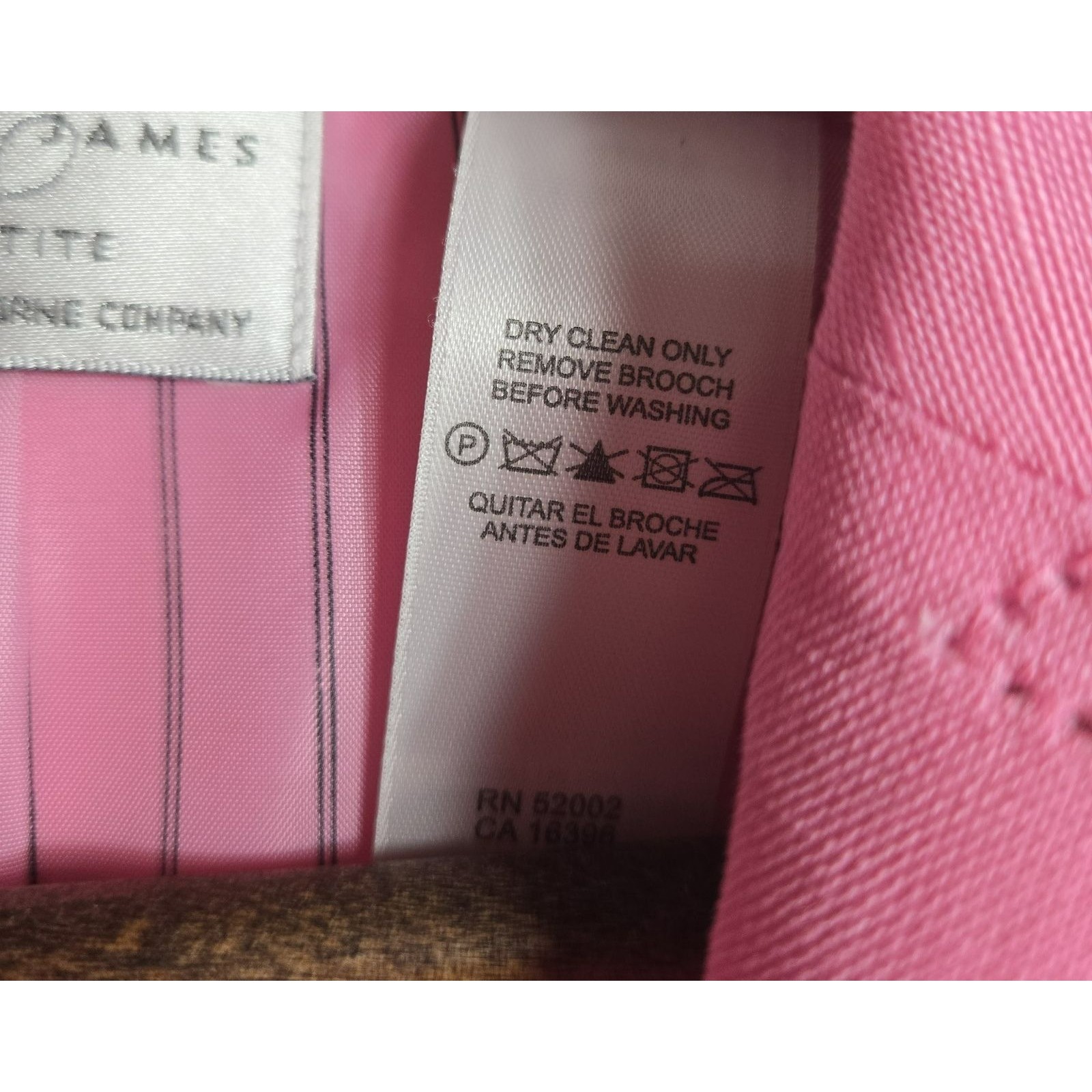 Emma James Petite Women's Size 6p Pink Crop Blazer Jacket — image 6 of 8